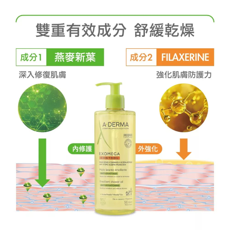 A-DERMA艾芙美 新葉益護佳沐浴露 500ml